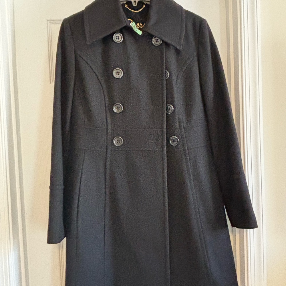 Guess Women’s Classic Black Pea Coat